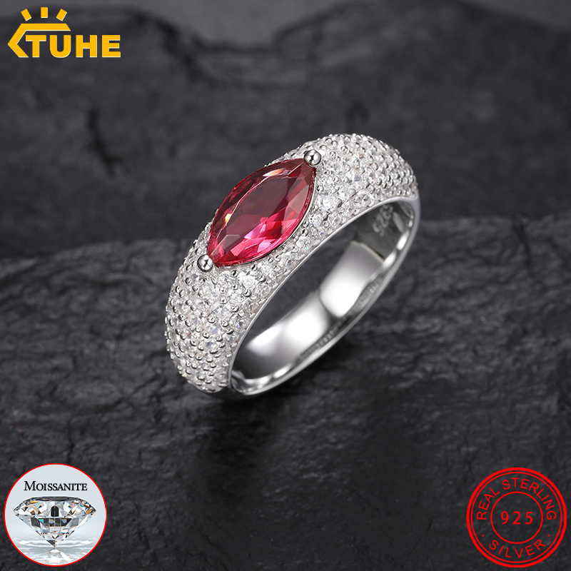 Moissanite Ring - Unisex VVS1 Moissanite 925 Silver Hip