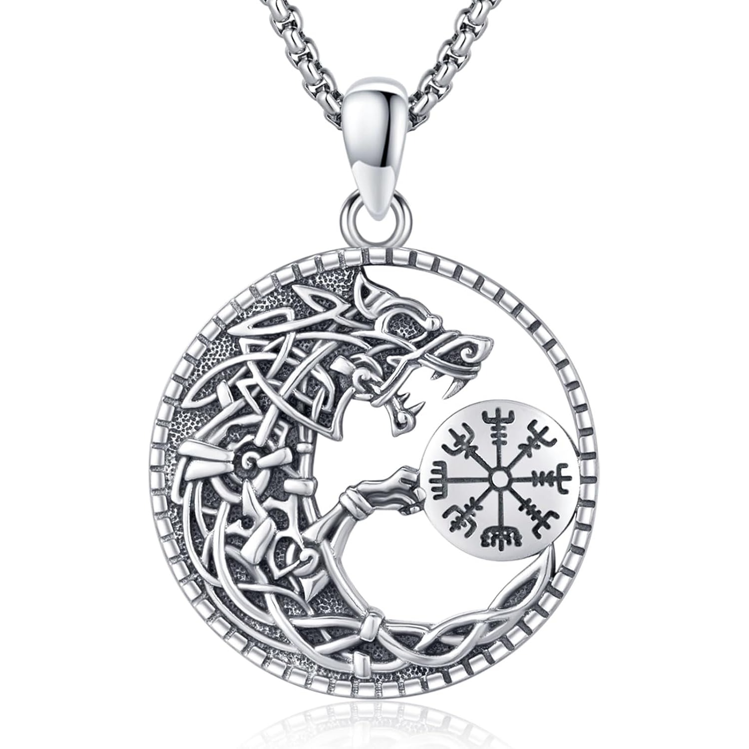 Viking Necklace for Men 925 St - Wolf Jewelry & Watches Tampa Reviews recensione e prezzo