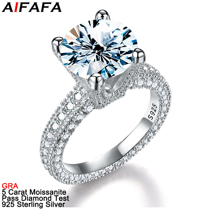 5 Carat Real Moissanite Diamon - Moissanite Ring recensione e prezzo