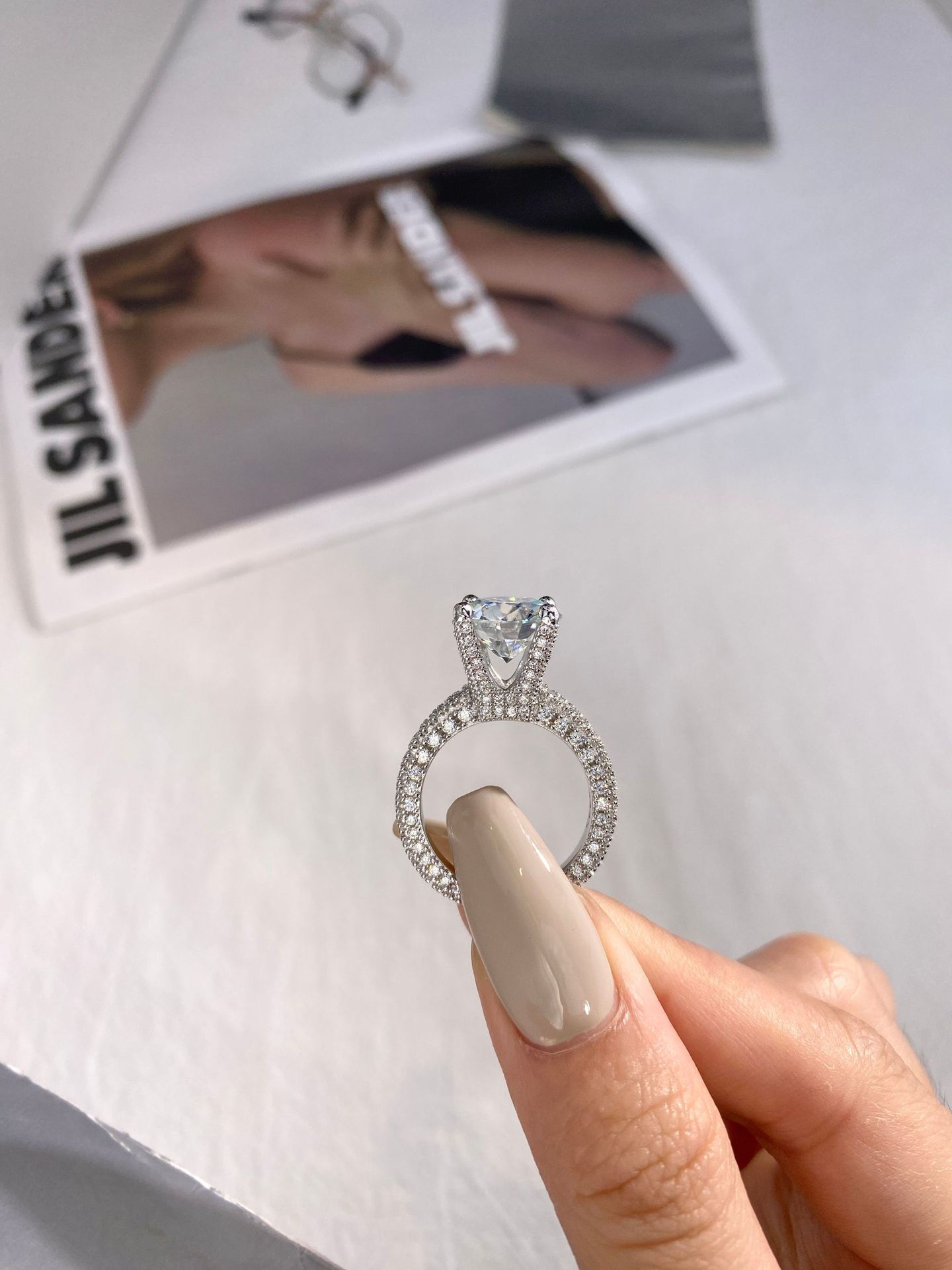 5 Carat Real Moissanite Diamon - Moissanite Ring recensione e prezzo