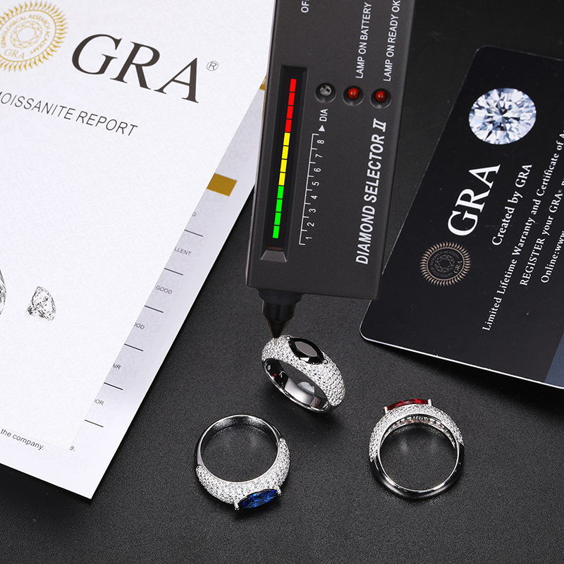 Unisex VVS1 Moissanite 925 Sil - Moissanite Ring recensione e prezzo