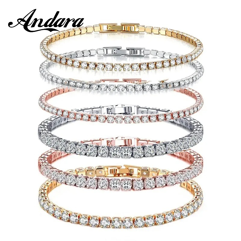 925 Sterling Silver Rose Gold  - Tennis Bracelet Cubic recensione e prezzo