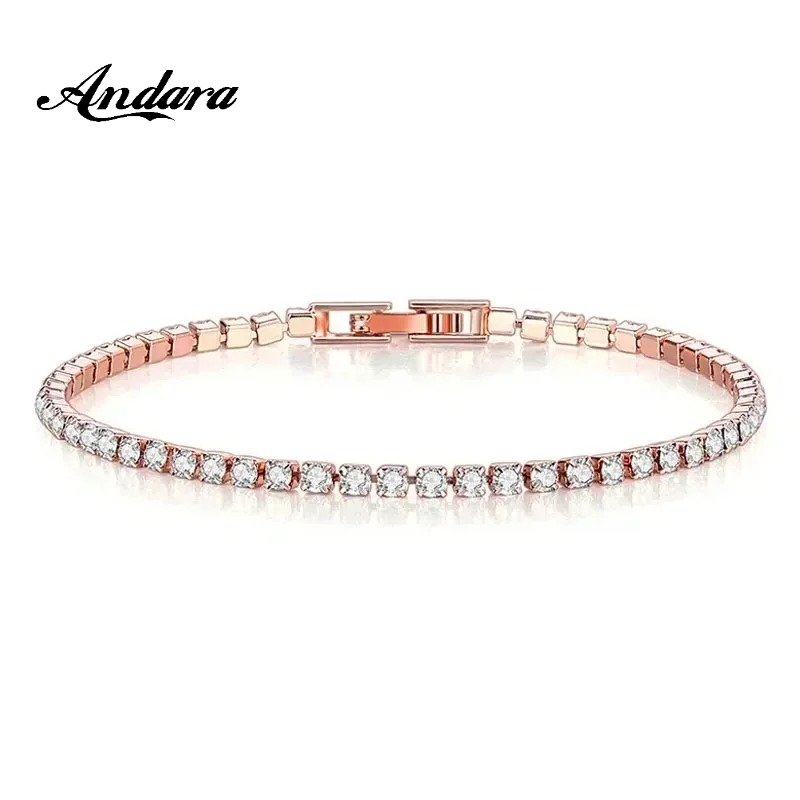 925 Sterling Silver Rose Gold  - Tennis Bracelet Cubic recensione e prezzo