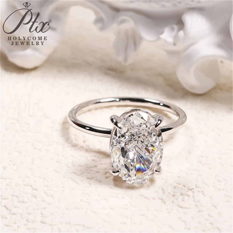 3CT Ring Moissanite Oval Shape - Moissanite Ring recensione e prezzo