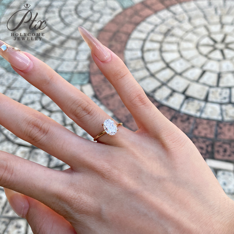 3CT Ring Moissanite Oval Shape - Moissanite Ring recensione e prezzo