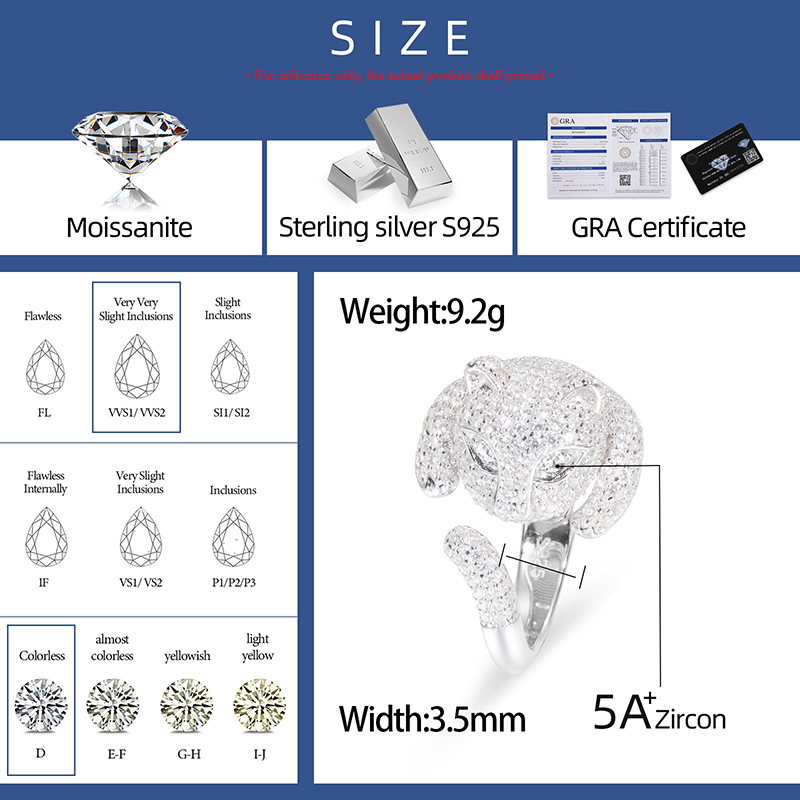 Sparkling Moissanite Diamond C - Moissanite Ring recensione e prezzo