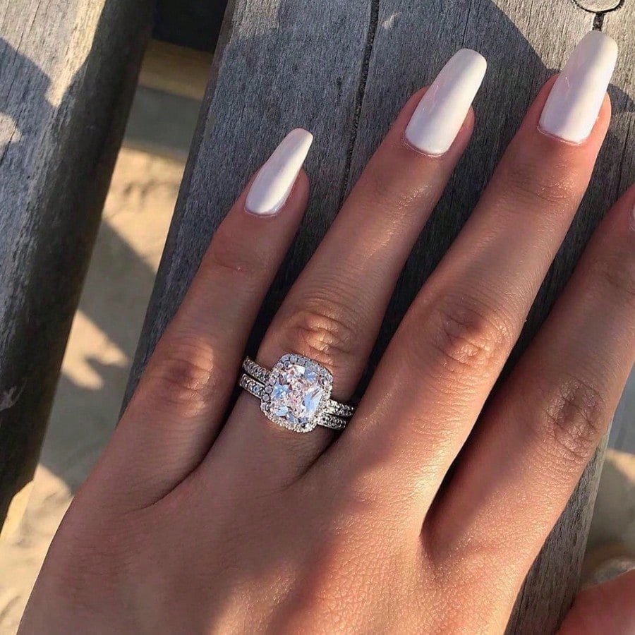 2Pcs Women's Fashion Noble Zir - Moissanite Ring recensione e prezzo