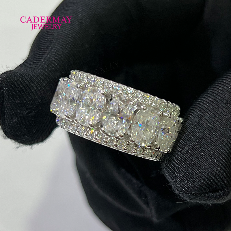 Cadermay Jewelry 3 Rows Moissa - Moissanite Ring recensione e prezzo
