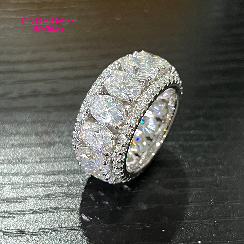 Cadermay Jewelry 3 Rows Moissa - Moissanite Ring recensione e prezzo