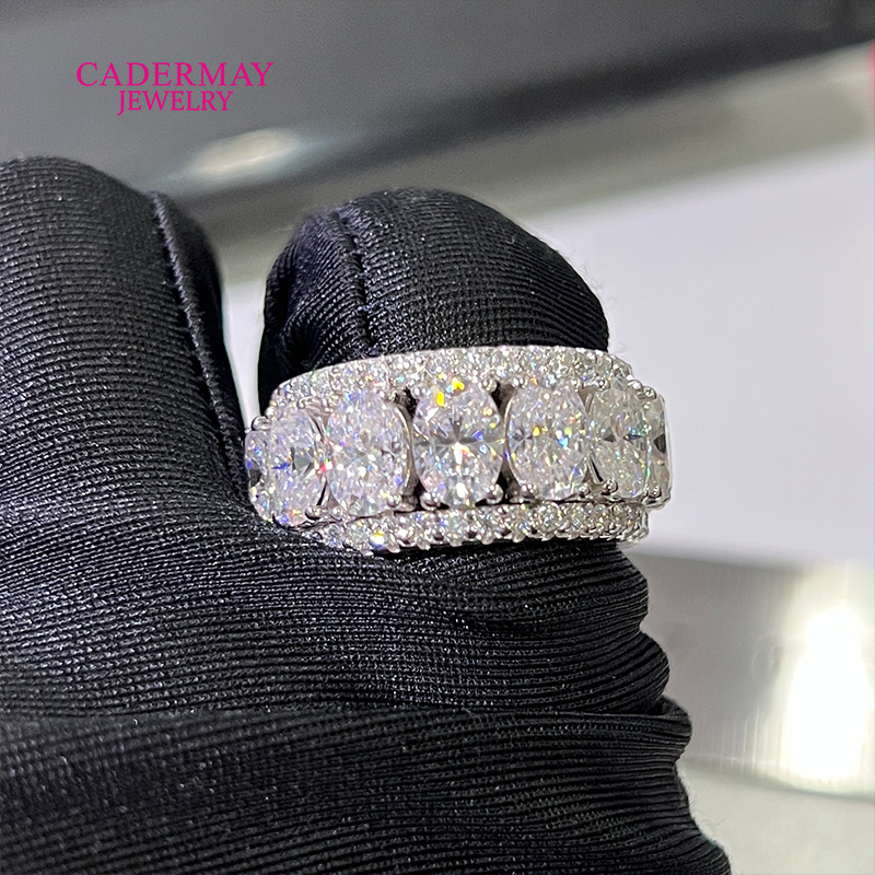 Cadermay Jewelry 3 Rows Moissa - Moissanite Ring recensione e prezzo