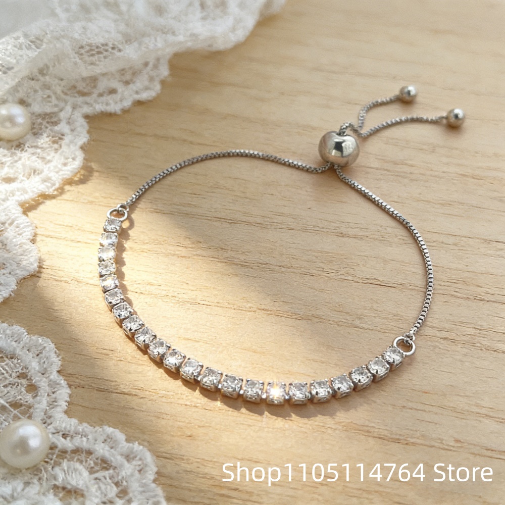 925 Sterling Silver Adjustable - Tennis Bracelet Cubic recensione e prezzo