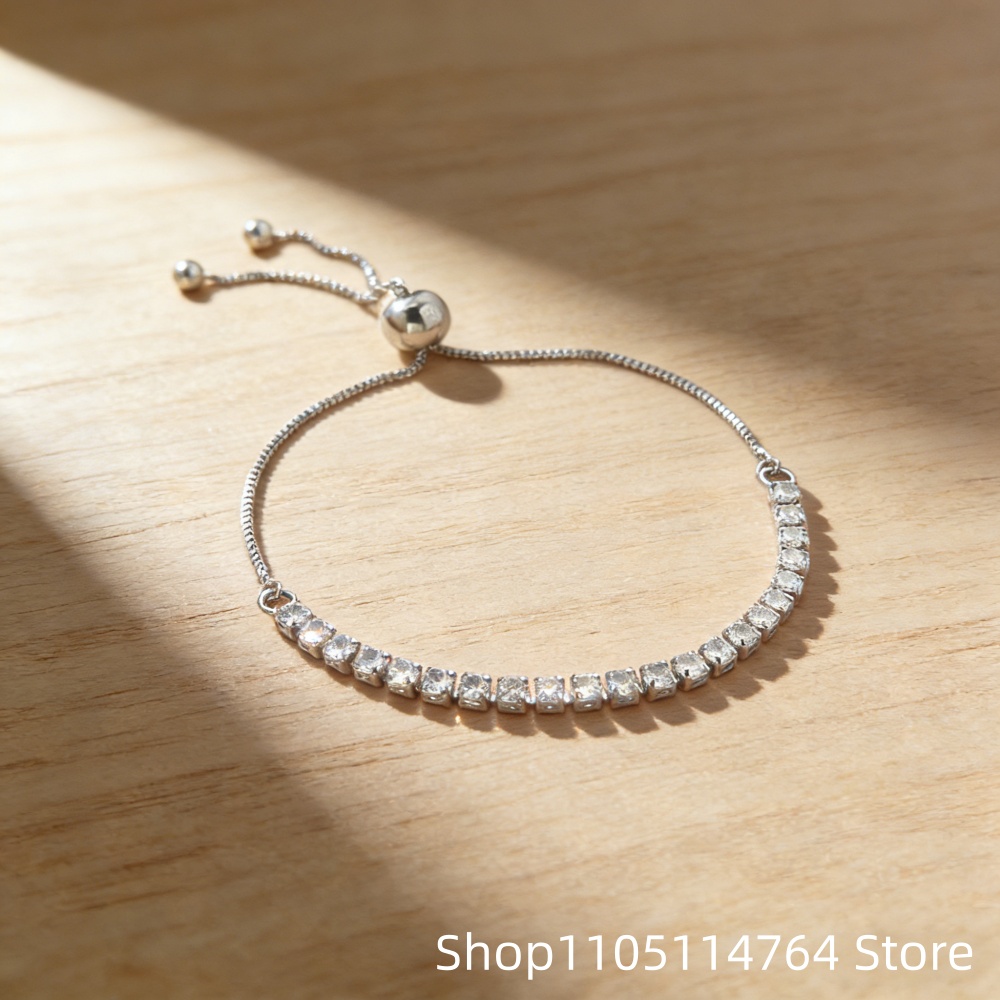 925 Sterling Silver Adjustable - Tennis Bracelet Cubic recensione e prezzo