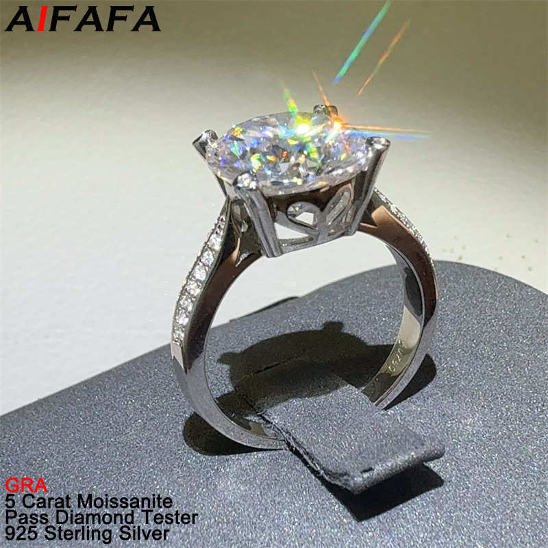 New 5 Carat D Color VVS1 Moiss - Moissanite Ring recensione e prezzo
