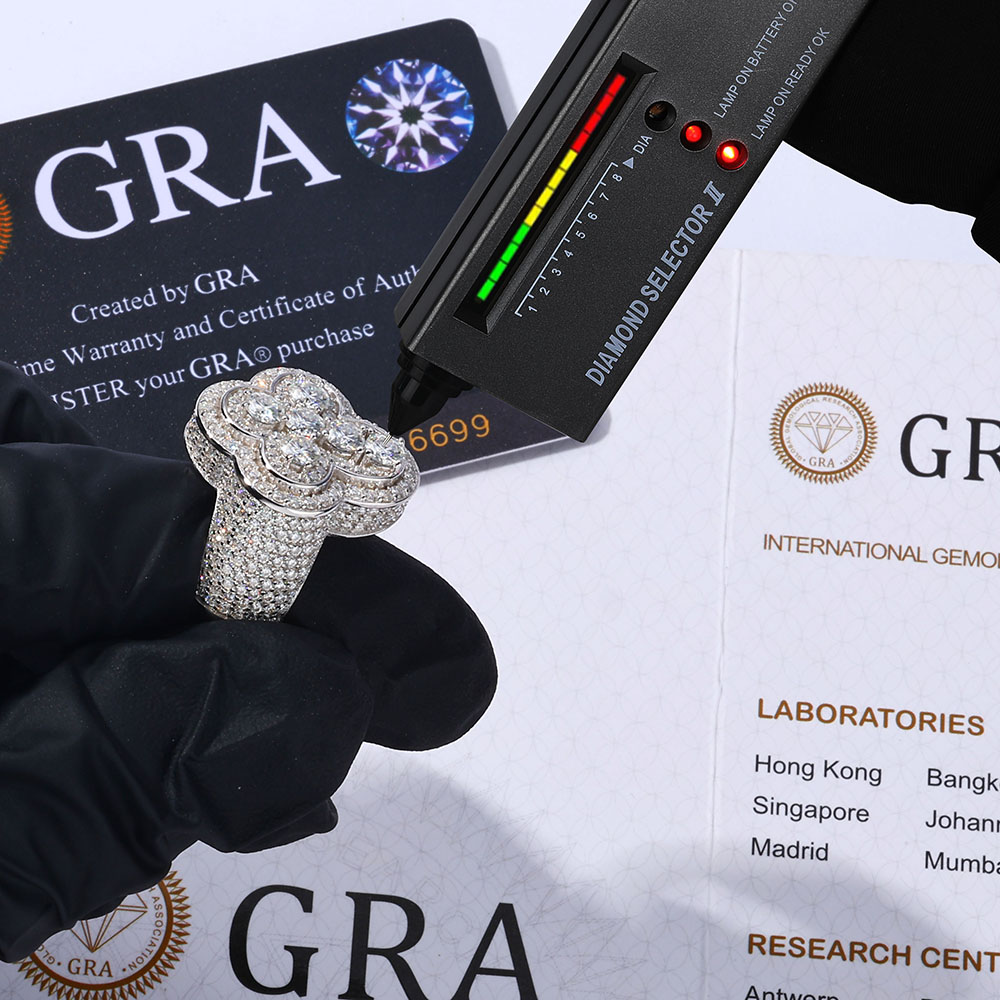 New Arrival HipHop Fine 925 Si - Moissanite Ring recensione e prezzo
