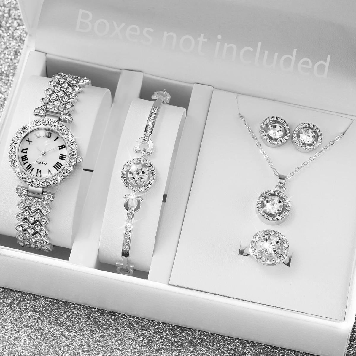 6PCS/Set Luxury Rhinestone Wom - Jewelry Watches For Ladies recensione e prezzo