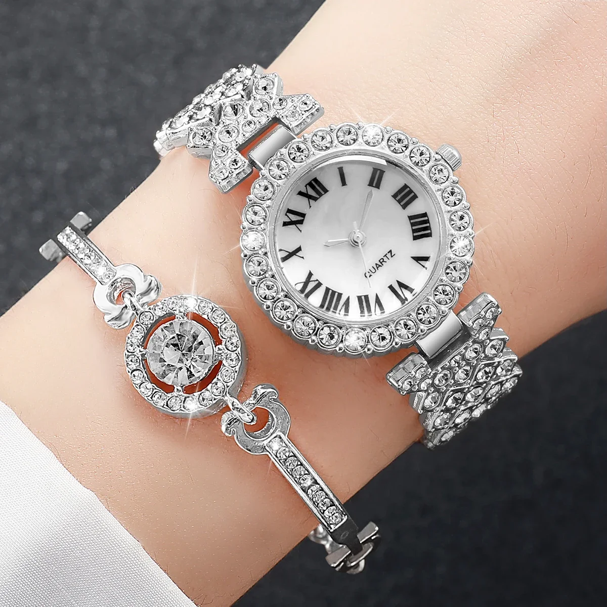 6PCS/Set Luxury Rhinestone Wom - Jewelry Watches For Ladies recensione e prezzo