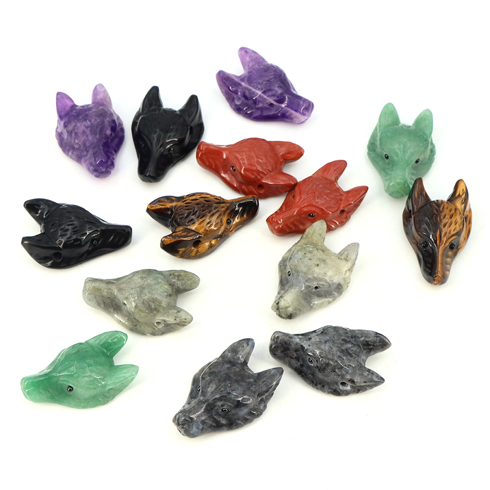 40mm Wolf Head Stone Pendant N - Wolf Jewelry & Watches Tampa Reviews recensione e prezzo