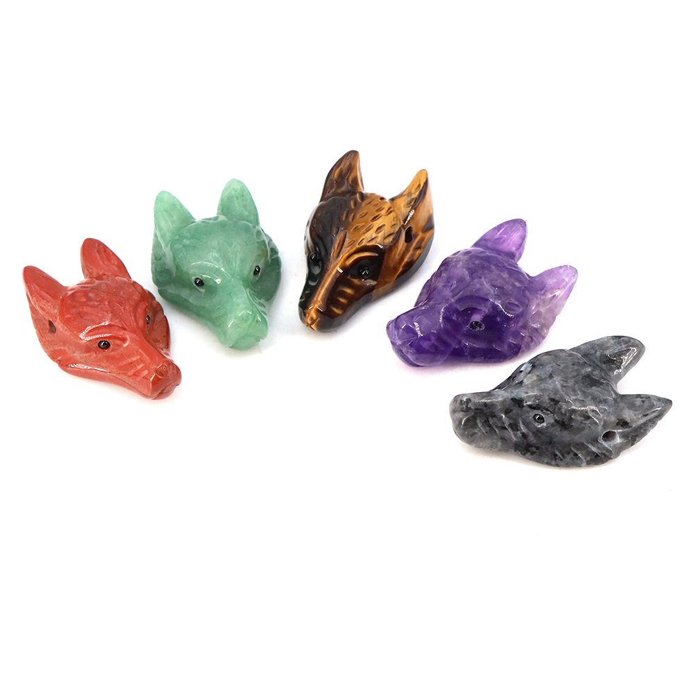 40mm Wolf Head Stone Pendant N - Wolf Jewelry & Watches Tampa Reviews recensione e prezzo