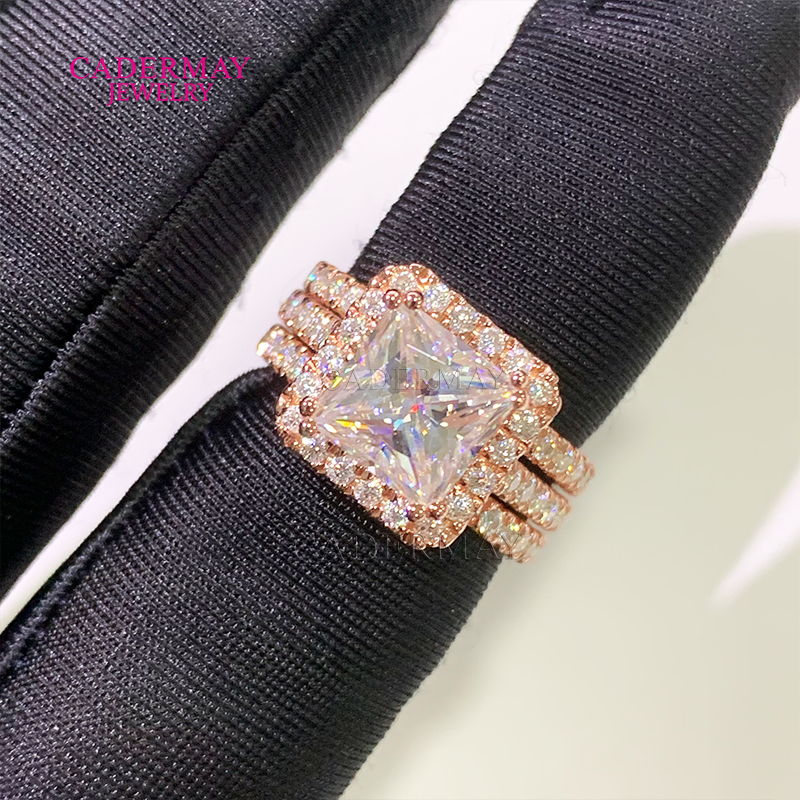 Cadermay 925 silver 3ct square - Moissanite Ring recensione e prezzo