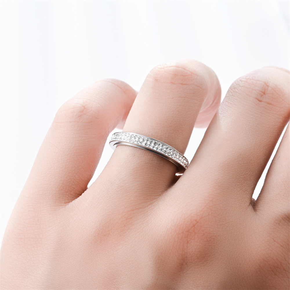 2 Row Anxiety Ring Rotary Ther - Moissanite Ring recensione e prezzo
