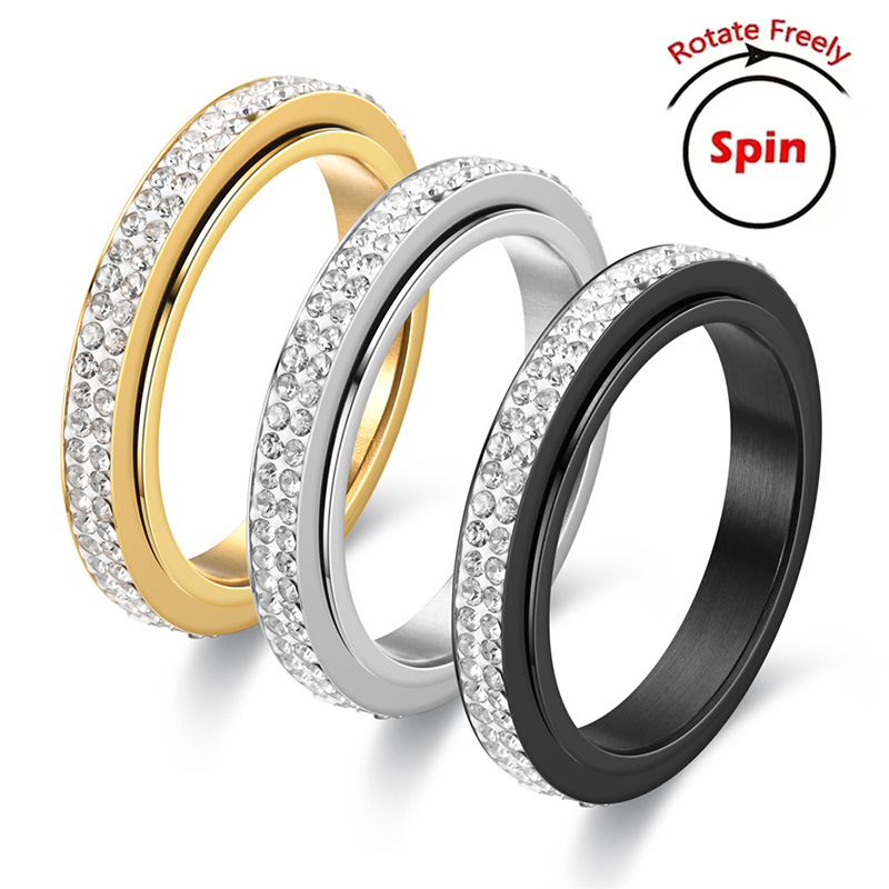 2 Row Anxiety Ring Rotary Ther - Moissanite Ring recensione e prezzo