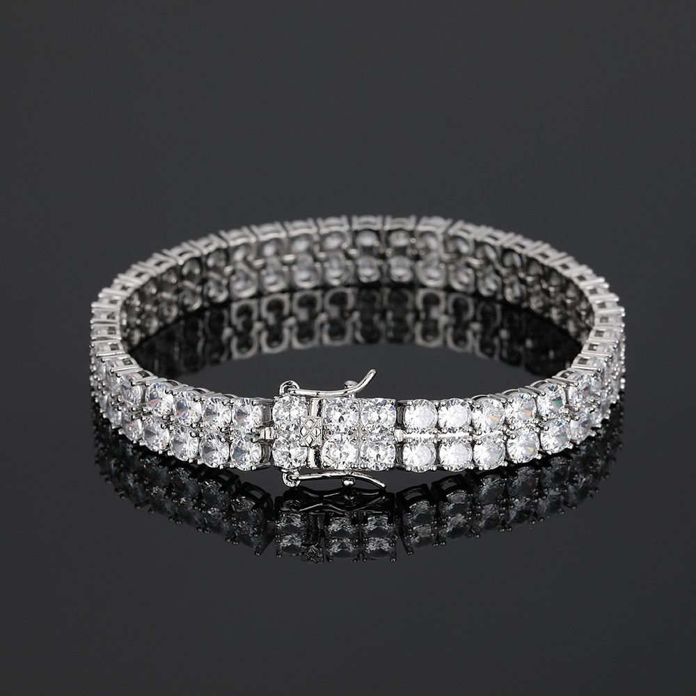 2 Row Tennis Chains Bracelet H - Tennis Bracelet Cubic recensione e prezzo