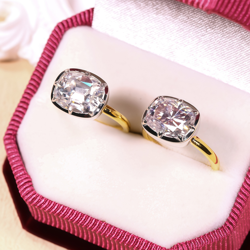 Custom Rings Moissanite Cushio - Moissanite Ring recensione e prezzo