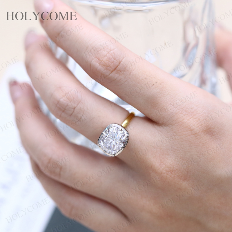 Custom Rings Moissanite Cushio - Moissanite Ring recensione e prezzo