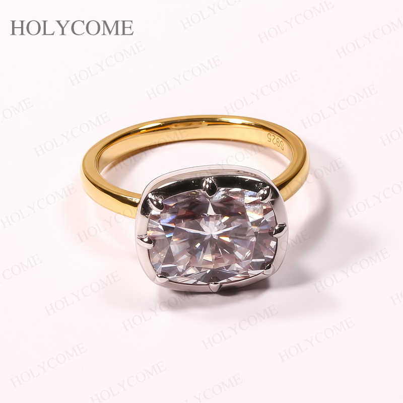 Custom Rings Moissanite Cushio - Moissanite Ring recensione e prezzo