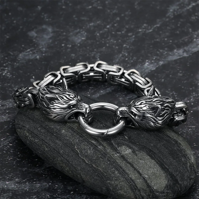 S925 Sterling Silver Double Wo - Wolf Jewelry & Watches Tampa Reviews recensione e prezzo