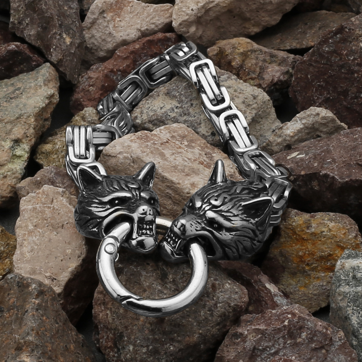 S925 Sterling Silver Double Wo - Wolf Jewelry & Watches Tampa Reviews recensione e prezzo