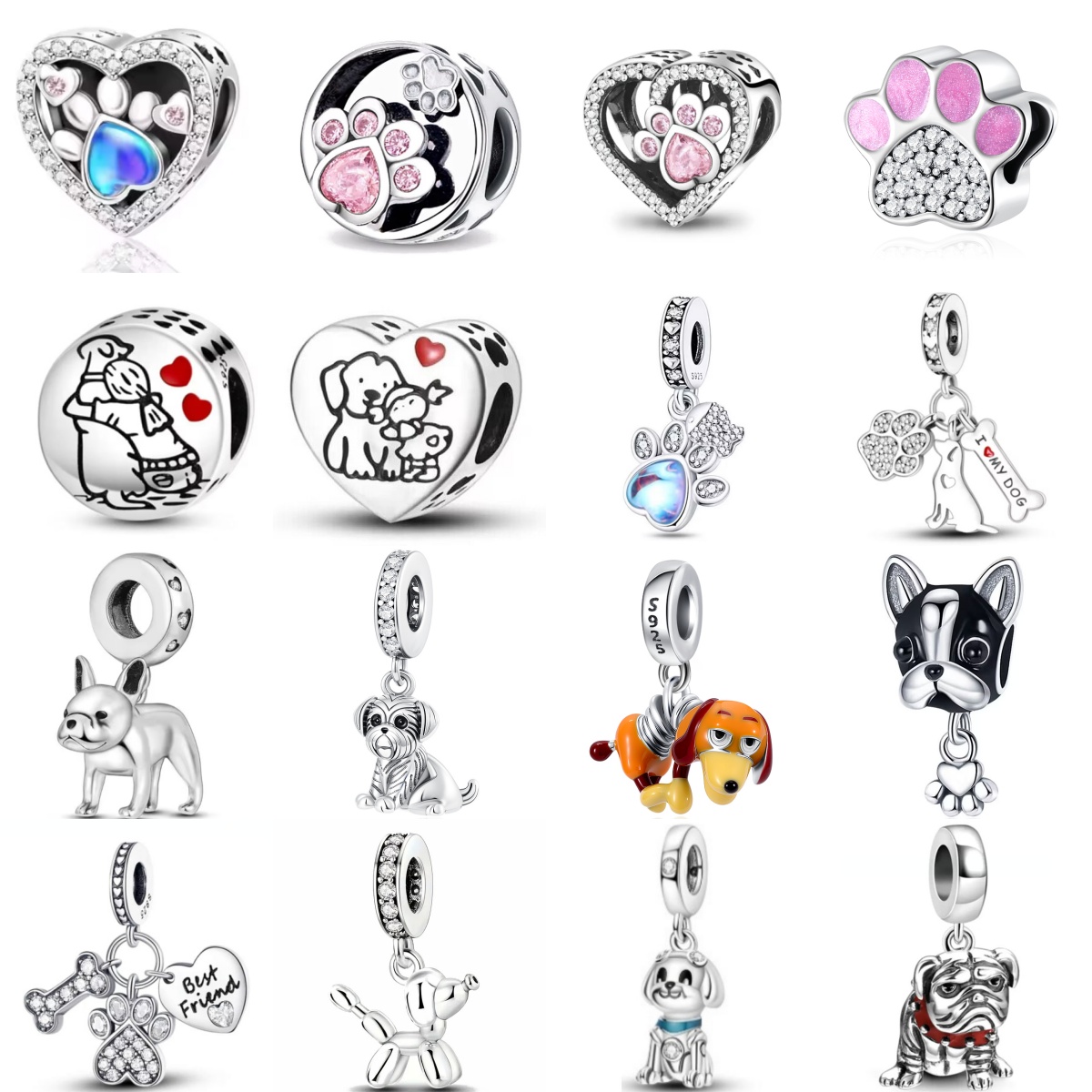 Shiny Zircon Puppy Wolf Charms - Wolf Jewelry & Watches Tampa Reviews recensione e prezzo
