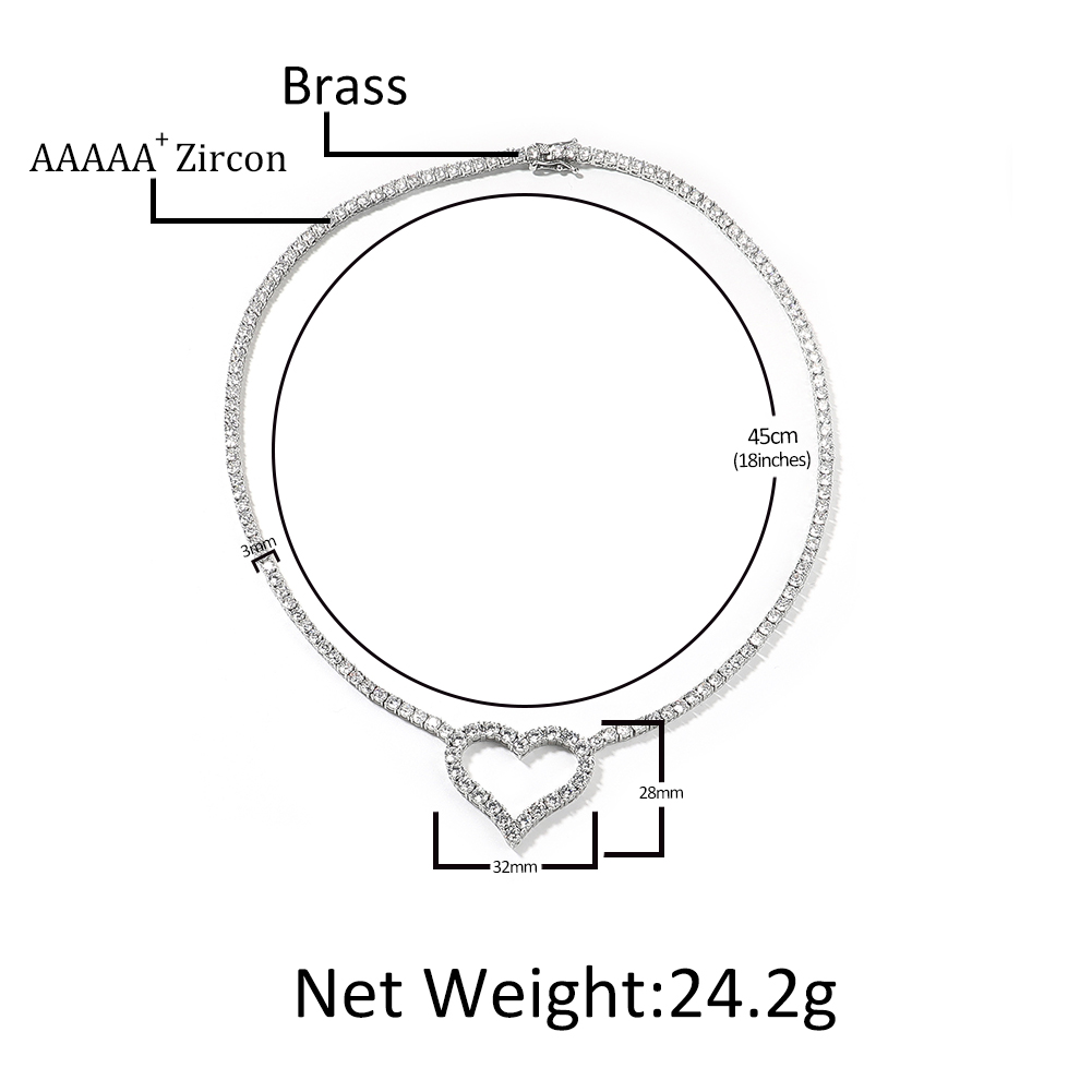 Uwin 3mm Tennis Chain With Lov - Tennis Bracelet Cubic recensione e prezzo