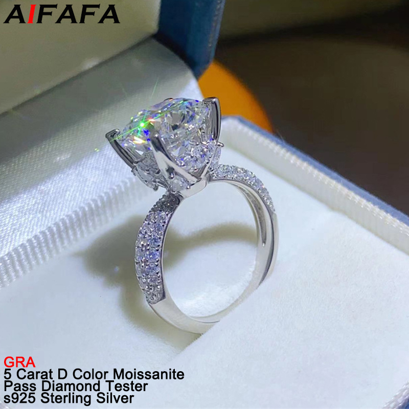 5 Carat D Color VVS1 Moissanit - Moissanite Ring recensione e prezzo