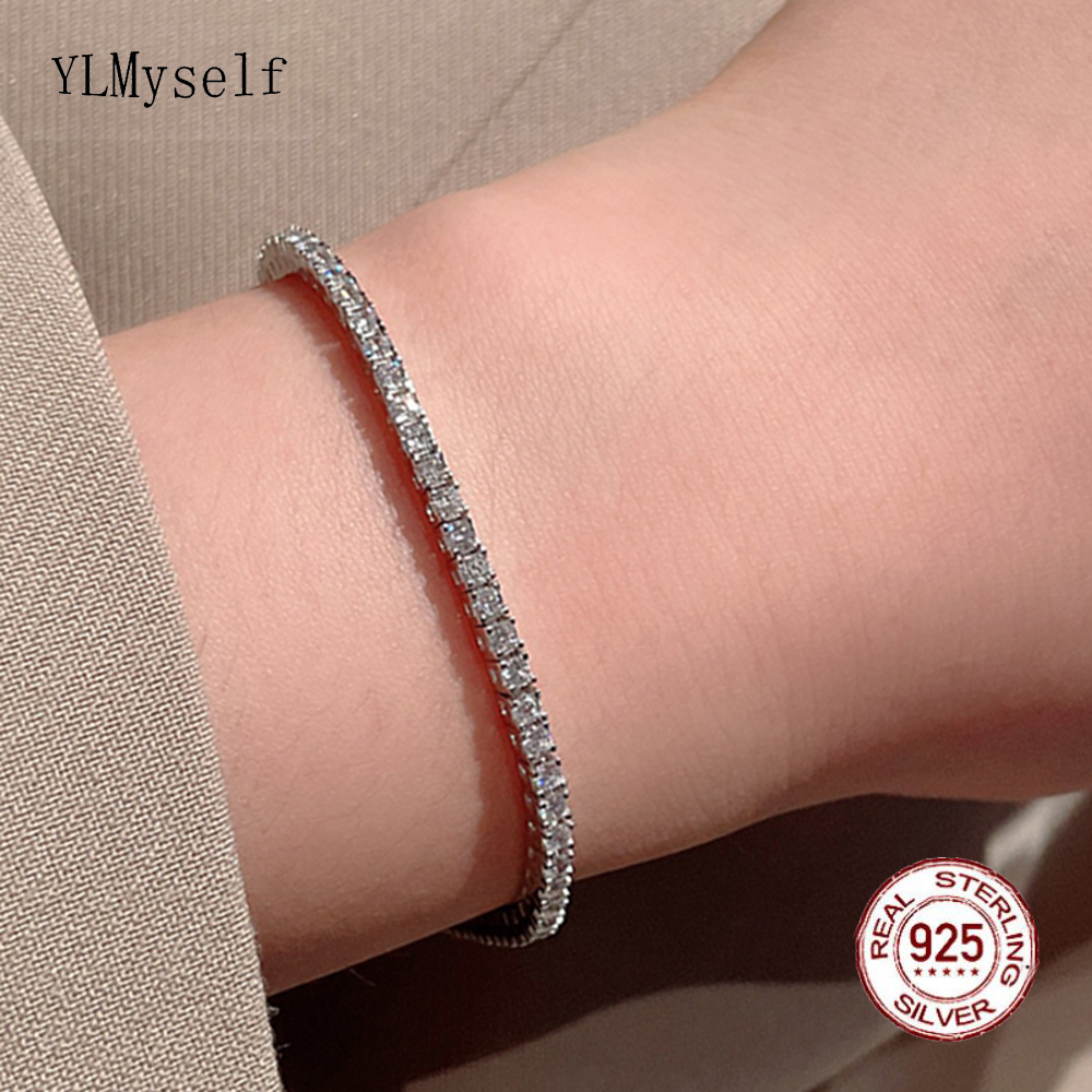 YLMyself Pure 925 Silver Tenni - Tennis Bracelet Cubic recensione e prezzo