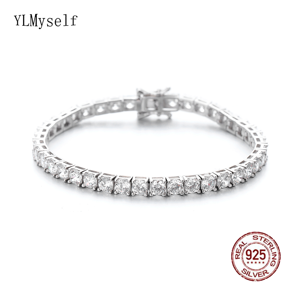 YLMyself 925 Silver Tennis Bra - Tennis Bracelet Cubic recensione e prezzo