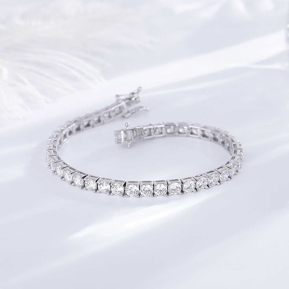 YLMyself 925 Silver Tennis Bra - Tennis Bracelet Cubic recensione e prezzo