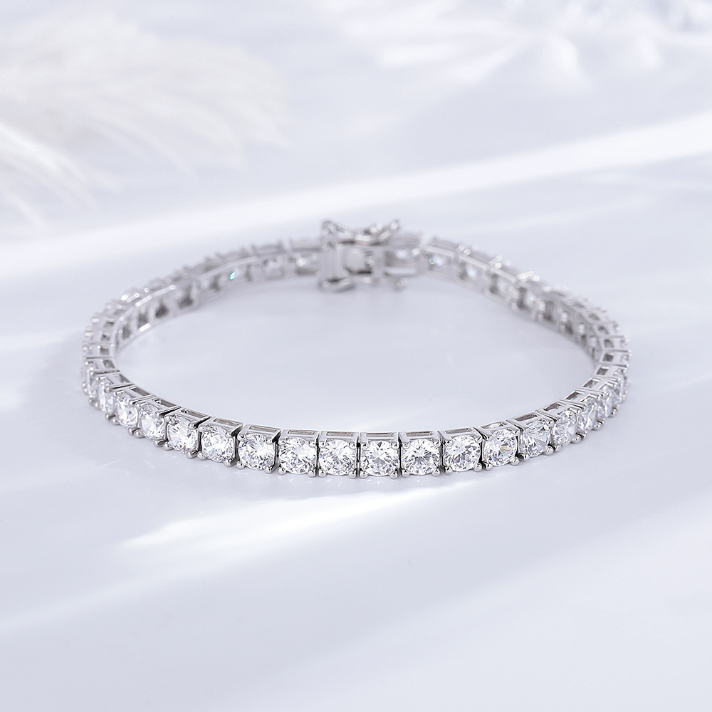 YLMyself 925 Silver Tennis Bra - Tennis Bracelet Cubic recensione e prezzo