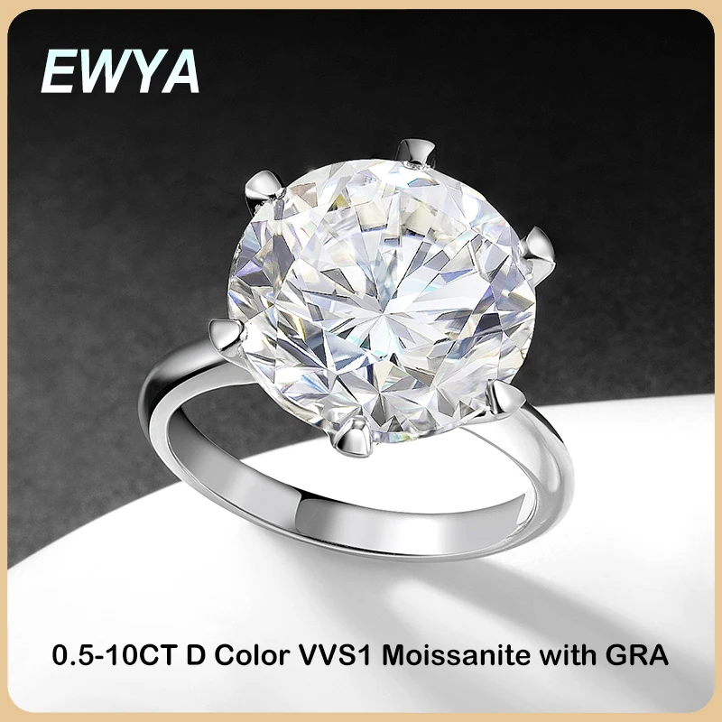 EWYA GRA Certified 0.5-10CT D  - Moissanite Ring recensione e prezzo
