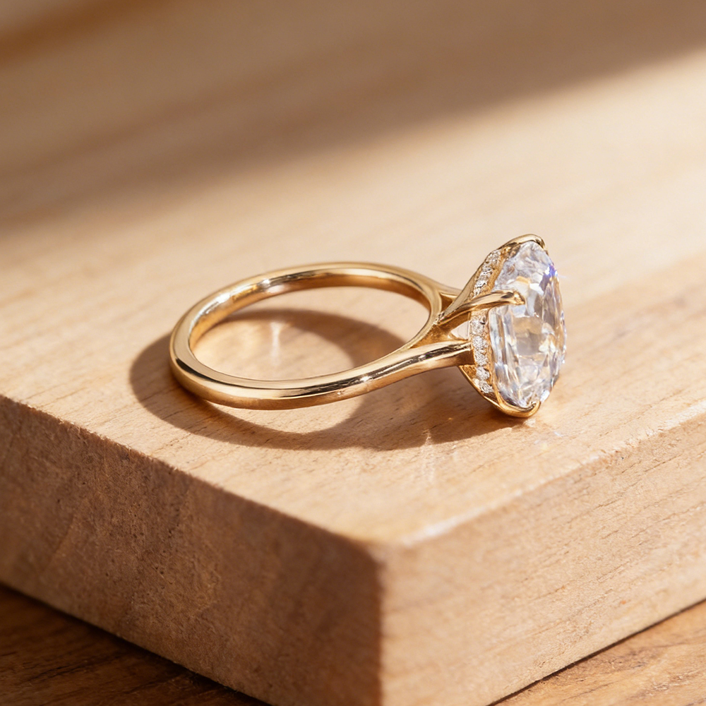 EWYA Asscher Cut 1/2/3/5CT 3EX - Moissanite Ring recensione e prezzo